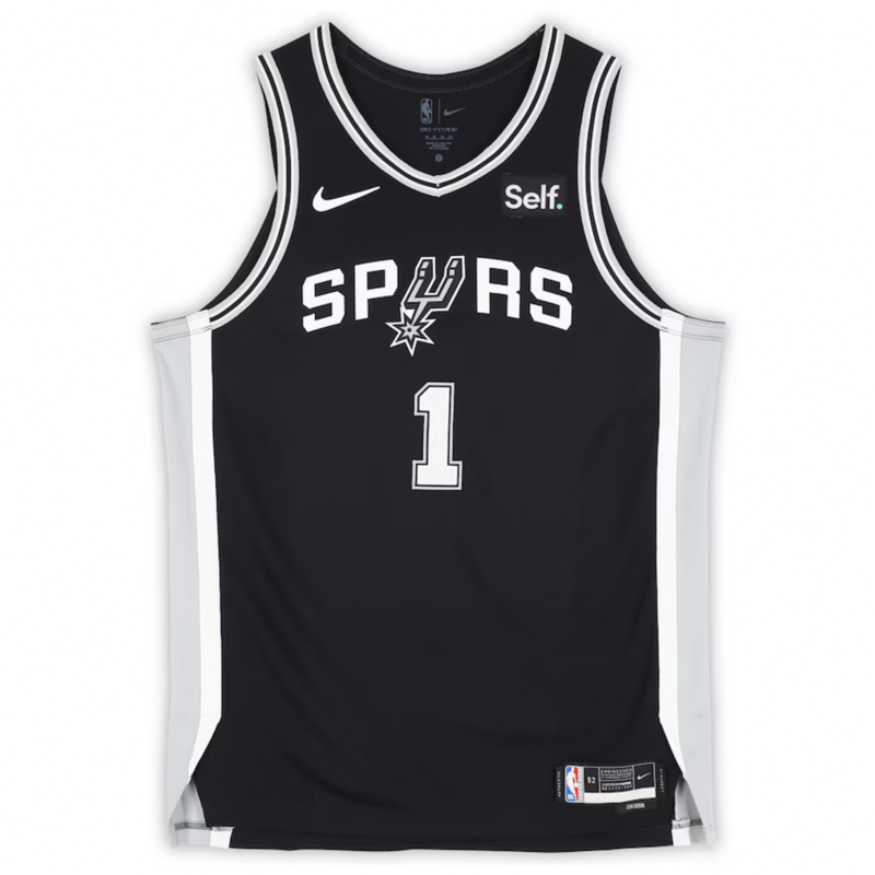 Victor Wembanyama Autographed Spurs Authentic Black Icon Ed. Jersey Fanatics