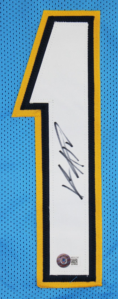 Keenan Allen Authentic Signed Powder Blue Pro Style Framed Jersey BAS Witnessed