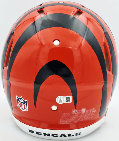 Ja'Marr Chase Signed Bengals Orange Full Size Authentic Speed Helmet Beckett Wit