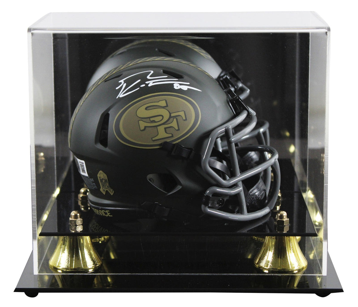 49ers George Kittle Signed STS IV Speed Mini Helmet W/ Case BAS Witnessed