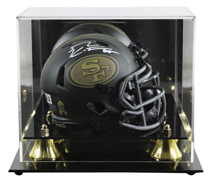 49ers George Kittle Signed STS IV Speed Mini Helmet W/ Case BAS Witnessed