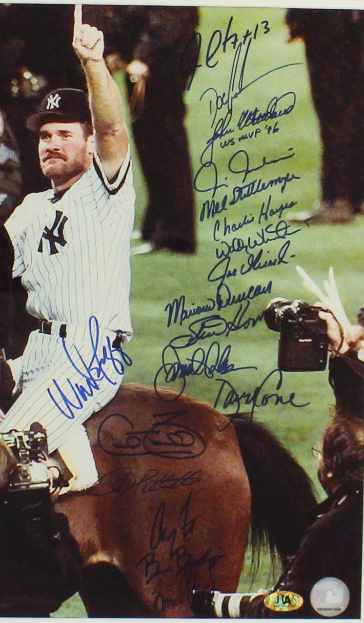 John Wetteland, David Cone + 25 Signed NY Yankees Framed 16x20 MLB Photo
