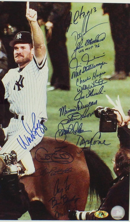 John Wetteland, David Cone + 25 Signed NY Yankees Framed 16x20 MLB Photo