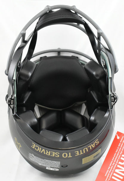 A.J. Brown Signed Eagles F/S Salute 2025 Speed Authentic Helmet - Beckett W Holo
