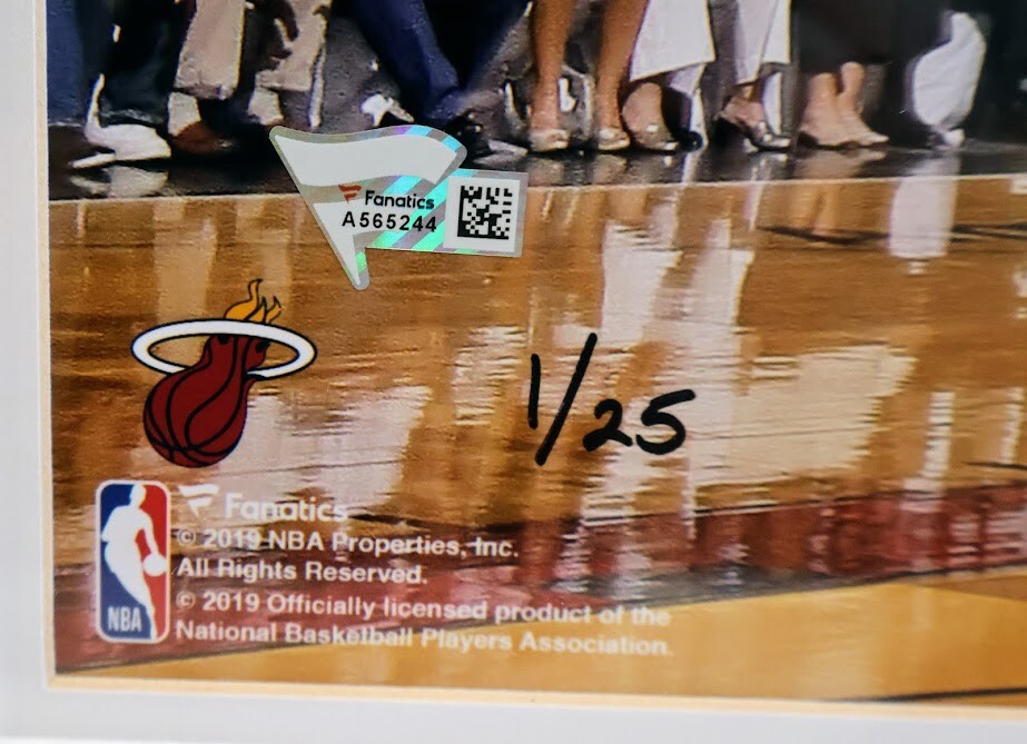 Dwayne Wade Autographed 16x20 Phot w/ Inscriptions Framed Fanatics COA