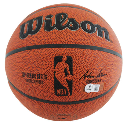 Jazz John Stockton & Karl Malone Authentic Signed Wilson Basketball BAS Witness