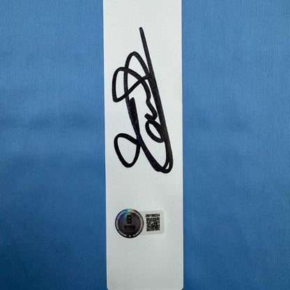 Autographed/Signed Thibaut Courtois Real Madrid Blue Jersey Beckett BAS COA