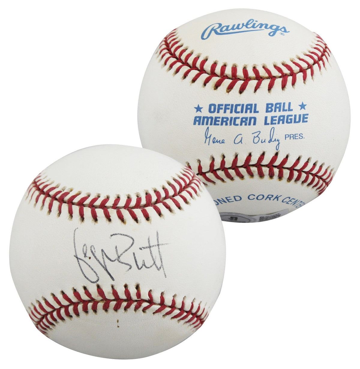 Royals George Brett Authentic Signed Gene Budig OAL Baseball BAS #BU64237