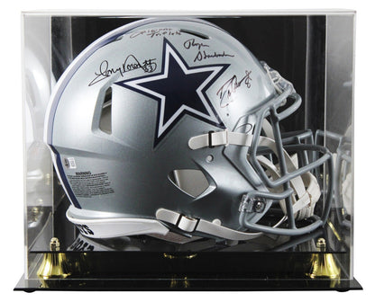 (3) Pearson, Staubach & Dorsett Signed F/S Speed Proline Helmet W/ Case BAS Wit