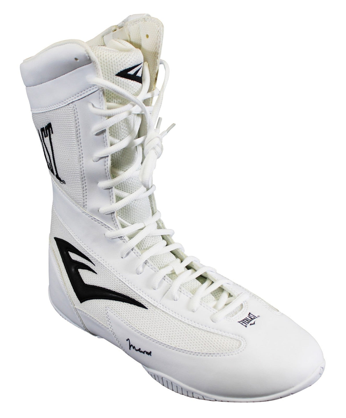 Muhammad Ali Signed White Everlast Boxing Shoe Size 11.5 Auto 10! PSA #4A54348
