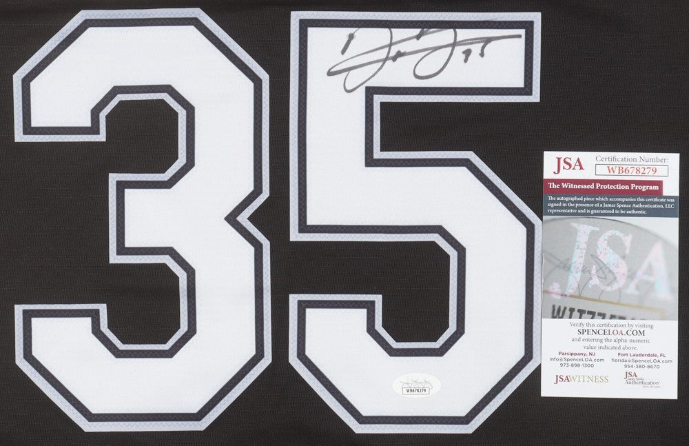 Frank Thomas Signed White Sox Nike Style Home Black Jersey (JSA COA) 500 HR Club