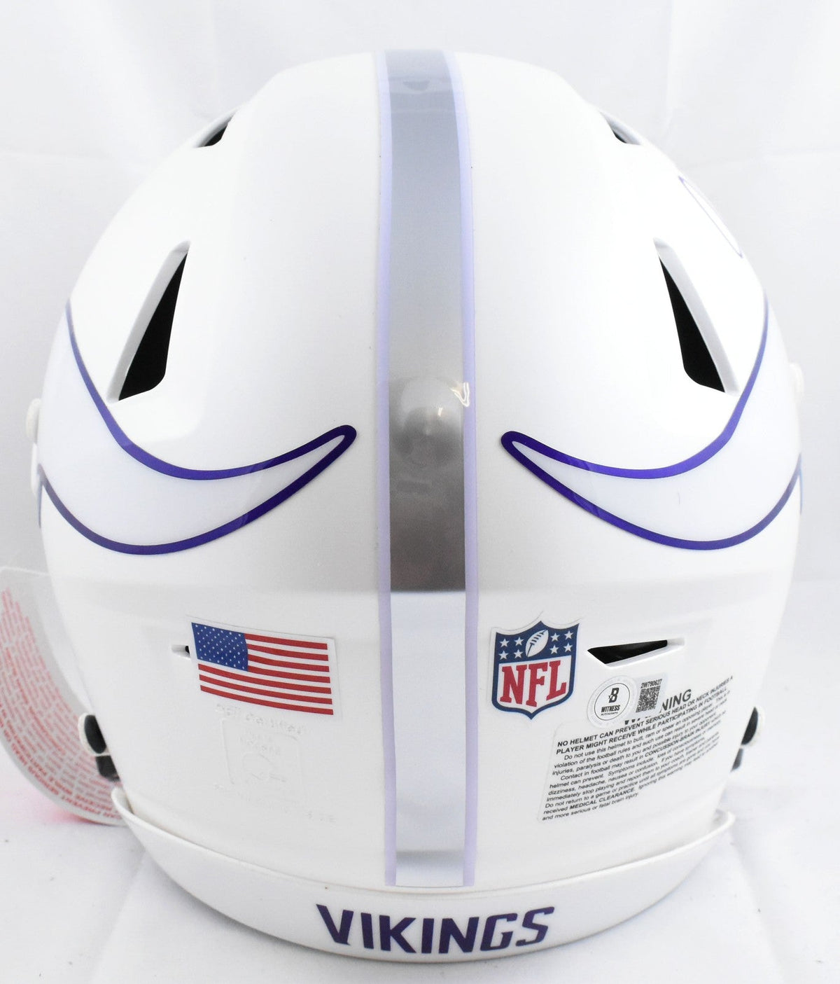 Justin Jefferson Autographed Vikings F/S Alt 2024 SpeedFlex Helmet - Beckett W
