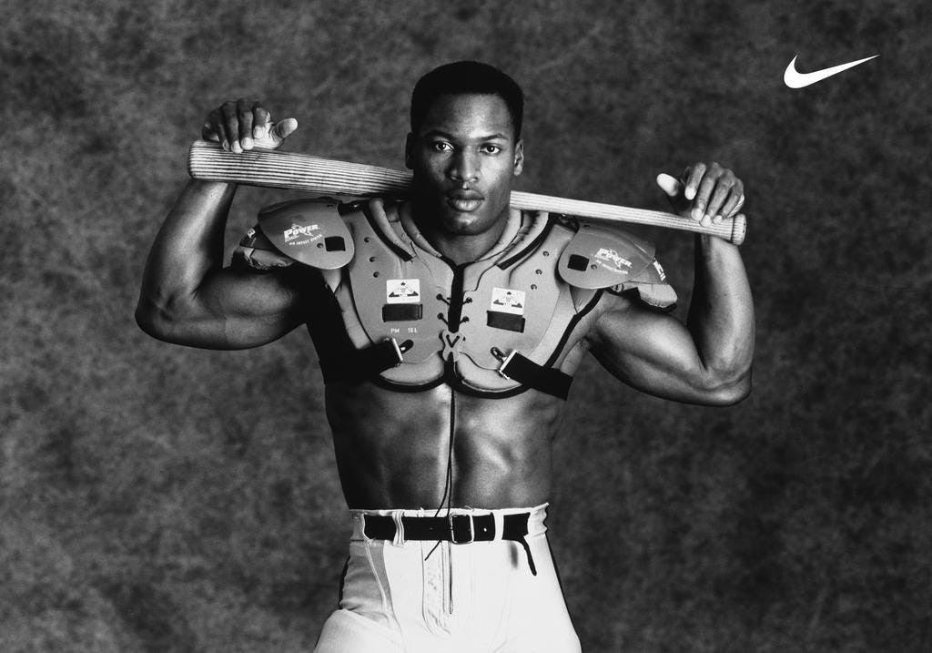 Bo Jackson Signed Rawlings Player Model Bat (Beckett) 2 Sports Star K.C. Royals