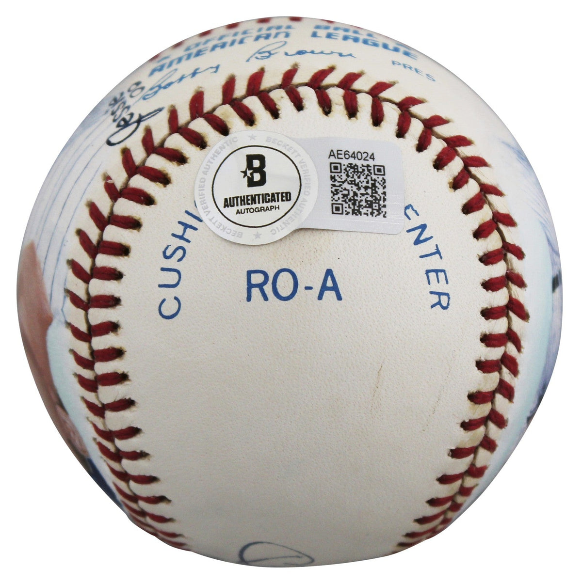 Yankees Mickey Mantle Signed Jolene Jessie Painted OAL Baseball LE #7/9 BAS LOA