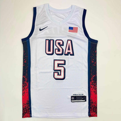 Autographed/Signed Anthony Edwards United States USA White Jersey PSA COA