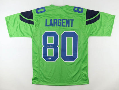 Steve Largent Signed Seattle Seahawks Neon Jersey (PSA) NFL H.O.F. 1995 W.R.