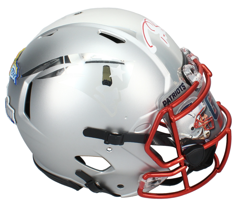 Tom Brady Autographed Patriots ECC Two Color Chrome Speed Helmet Fanatics