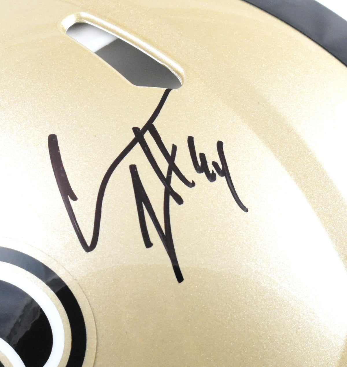 Cam Jordan Autographed Saints F/S Speed Authentic Helmet - Beckett W Hologram