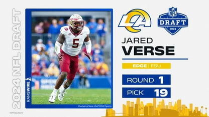 Jared Verse Signed Florida State Seminoles Mini Helmet (Beckett) L. A. Rams L.B.