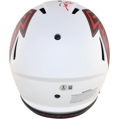 Deion Sanders Autographed Atlanta Falcons Pro Lunar Helmet Beckett Witness 51727