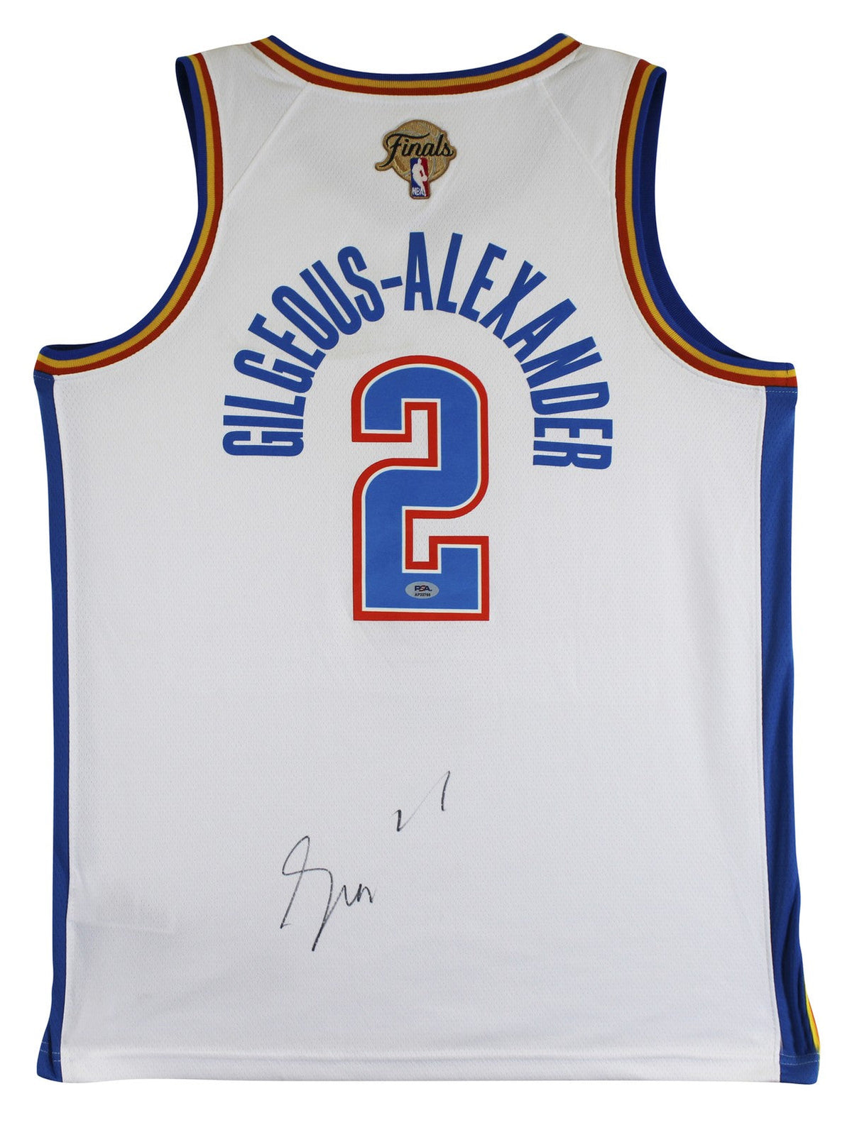 Thunder Shai Gilgeous-Alexander Signed White Nike Swingman Jersey PSA #AP22765