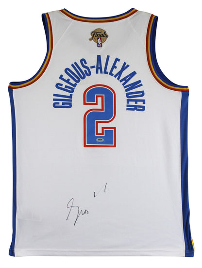 Thunder Shai Gilgeous-Alexander Signed White Nike Swingman Jersey PSA #AP22765