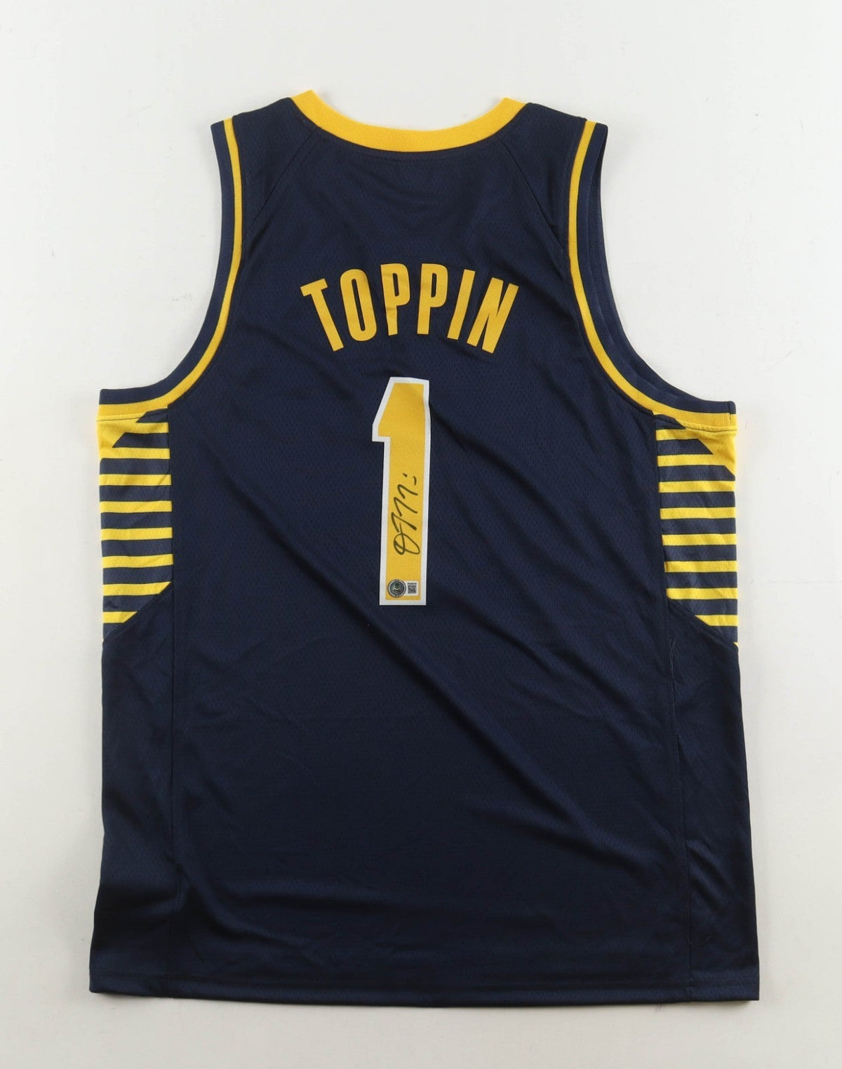 Obi Toppin Signed Indianapolis Pacers Jersey (Beckett) 2020 1st Round Pick #8