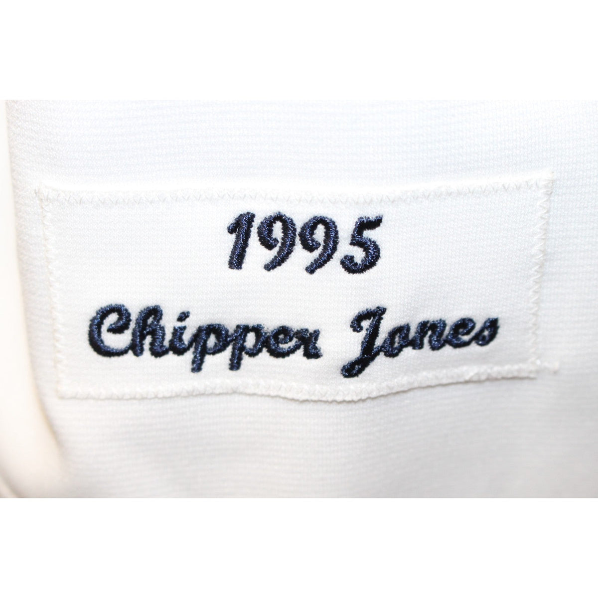 Chipper Jones Autographed Atlanta Braves M&N 1995 sz52 Jersey HOF Fanatics 51846