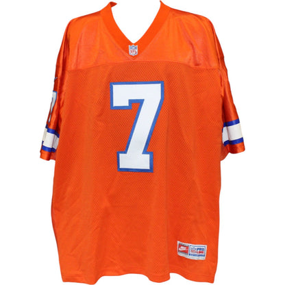 John Elway Autographed Denver Broncos Wilson Sz 44 Orange Jersey Beckett 52845