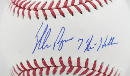 Nolan Ryan Autographed Rawlings OML Baseball w/ 7 No-Hitters - PSA *Blue