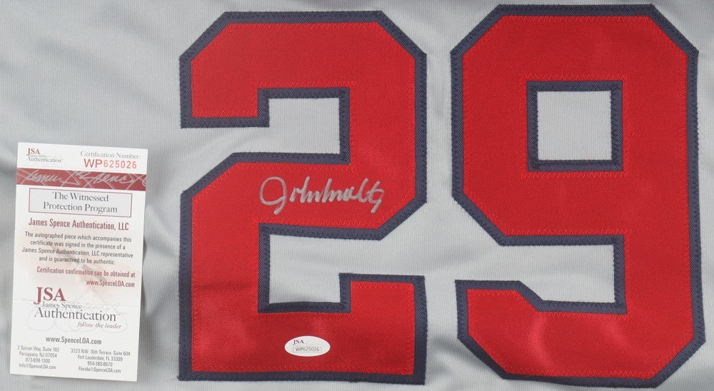John Smoltz Signed Atlanta Braves Jersey (Beckett) 1995 World Series Champion