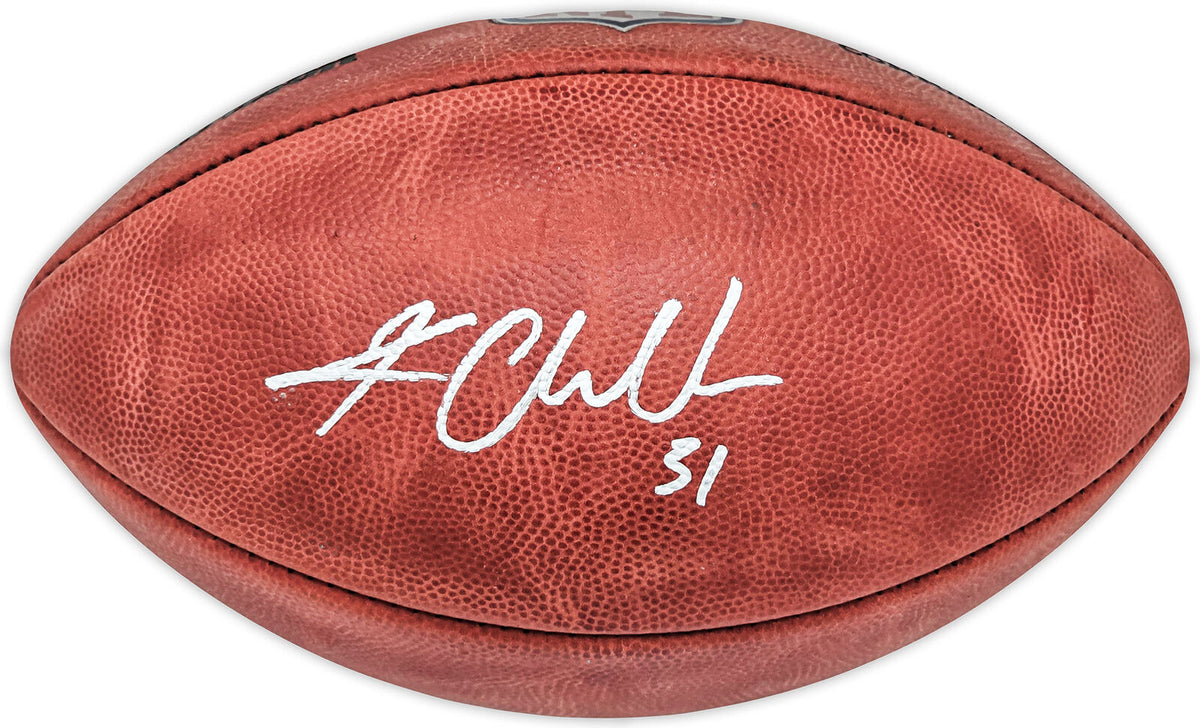 KAM CHANCELLOR AUTOGRAPHED NFL LEATHER FOOTBALL SEAHAWKS MCS 220820