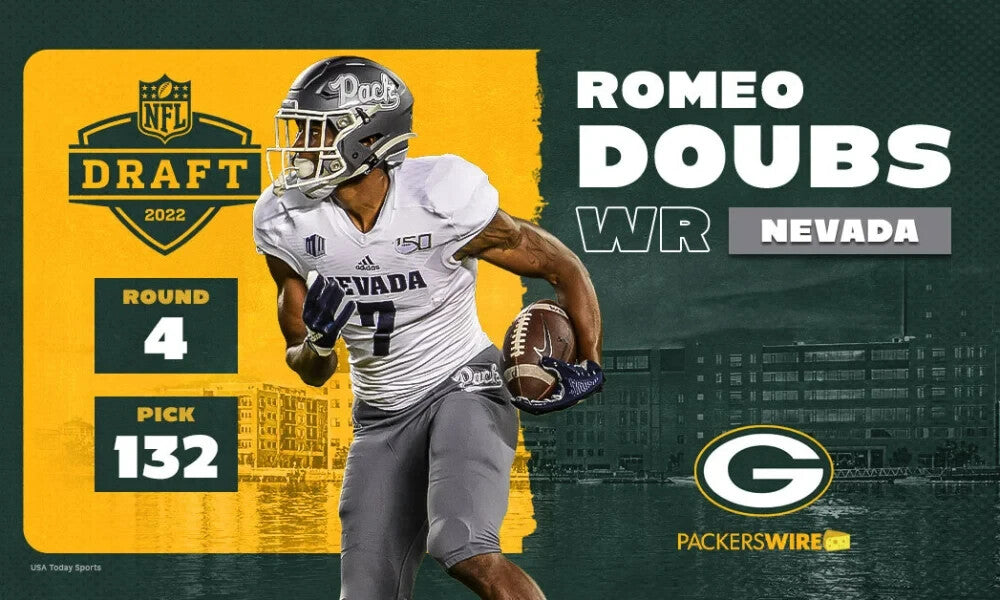 Romeo Doubs Signed Green Bay Packers Jersey (JSA COA) 2022 4th Round Pk/ Nevada
