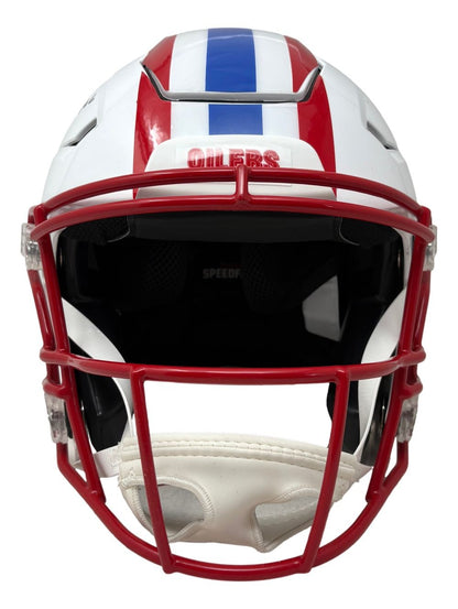 Warren Moon Signed Houston Oilers Full Size Authenic SpeedFlex Helmet HOF 06 BAS