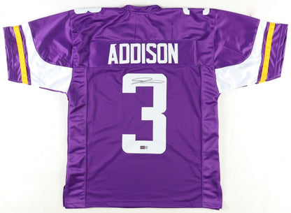 Jordan Addison Signed Minnesota Vikings Jersey (Players Ink) 2023 1st Rnd Pck WR