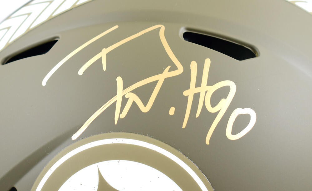T.J. Watt Signed Steelers F/S Salute to Service Speed Authentic Helmet-Beckett W