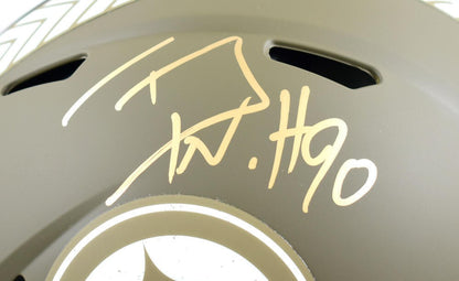 T.J. Watt Signed Steelers F/S Salute to Service Speed Authentic Helmet-Beckett W