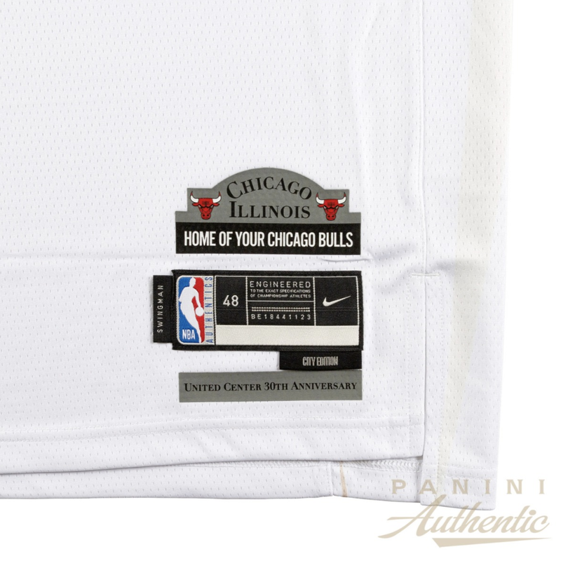 Matas Buzelis Autographed Chicago Bulls White 2025 City Edition Jersey Panini