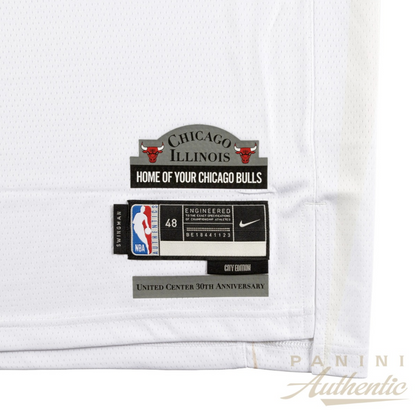 Matas Buzelis Autographed Chicago Bulls White 2025 City Edition Jersey Panini