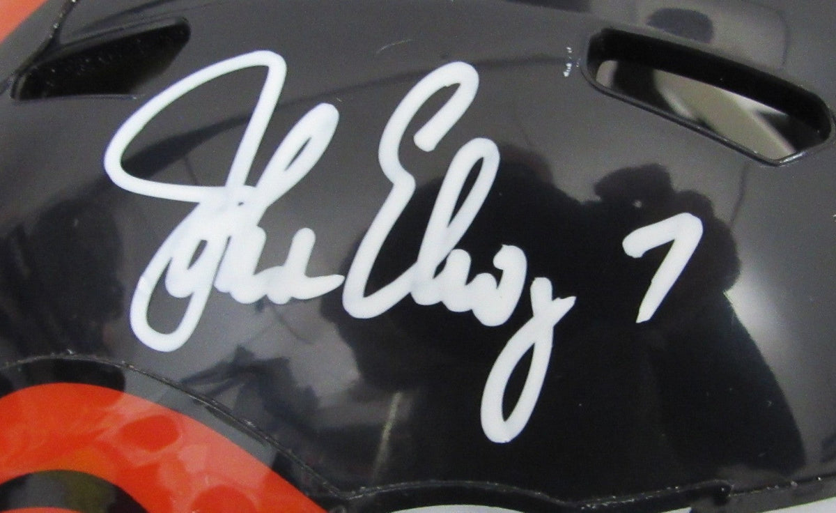 John Elway HOF Signed/Auto Mini Football Helmet Denver Broncos Beckett 200054
