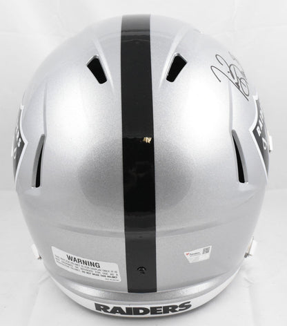 Tim Brown Autographed Raiders F/S Speed Helmet - Fanatics *Black