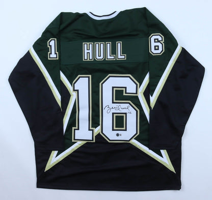Brett Hull Signed Dallas Stars Jersey (Beckett) 741 Goals / Hall of Fame 2009