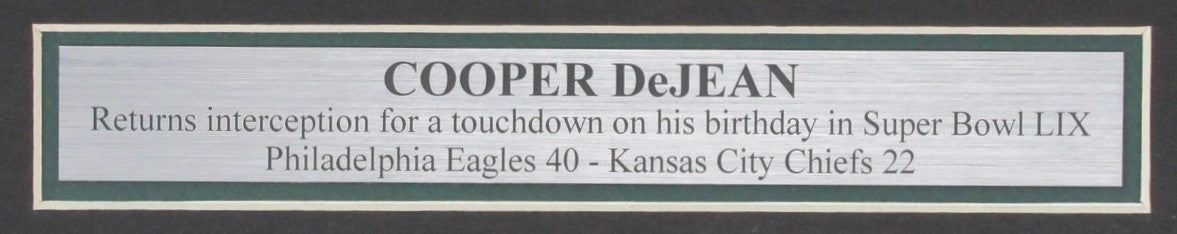 Cooper DeJean Signed/Autographed 8x10 Photo Collage Eagles Framed Fanatic 199070