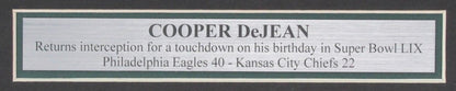 Cooper DeJean Signed/Autographed 8x10 Photo Collage Eagles Framed Fanatic 199070