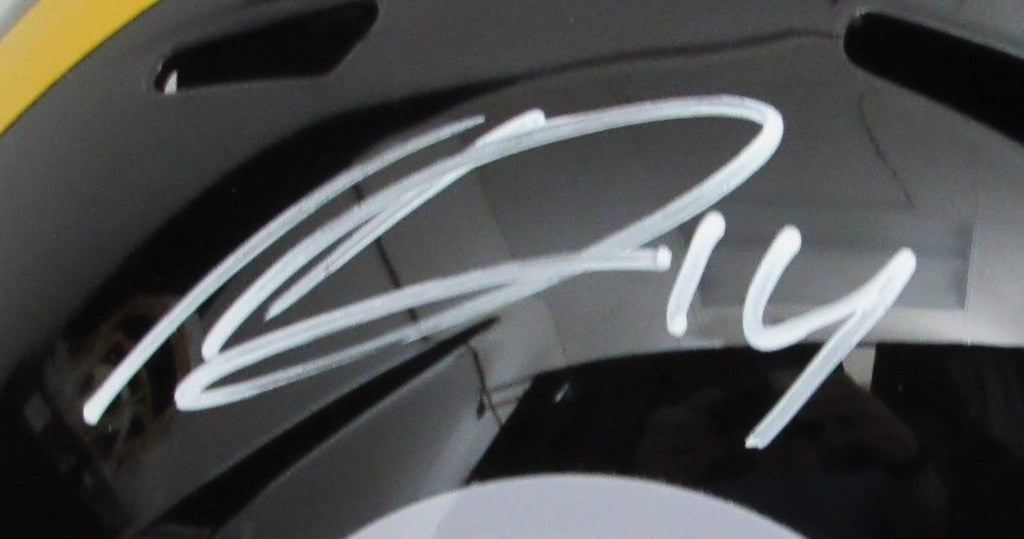 George Pickens Autographed Full Size Black Speed Replica Helmet Steelers JSA 118