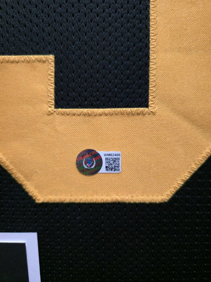 FRAMED PITTSBURGH STEELERS CAM HEYWARD AUTOGRAPHED SIGNED JERSEY BECKETT HOLO