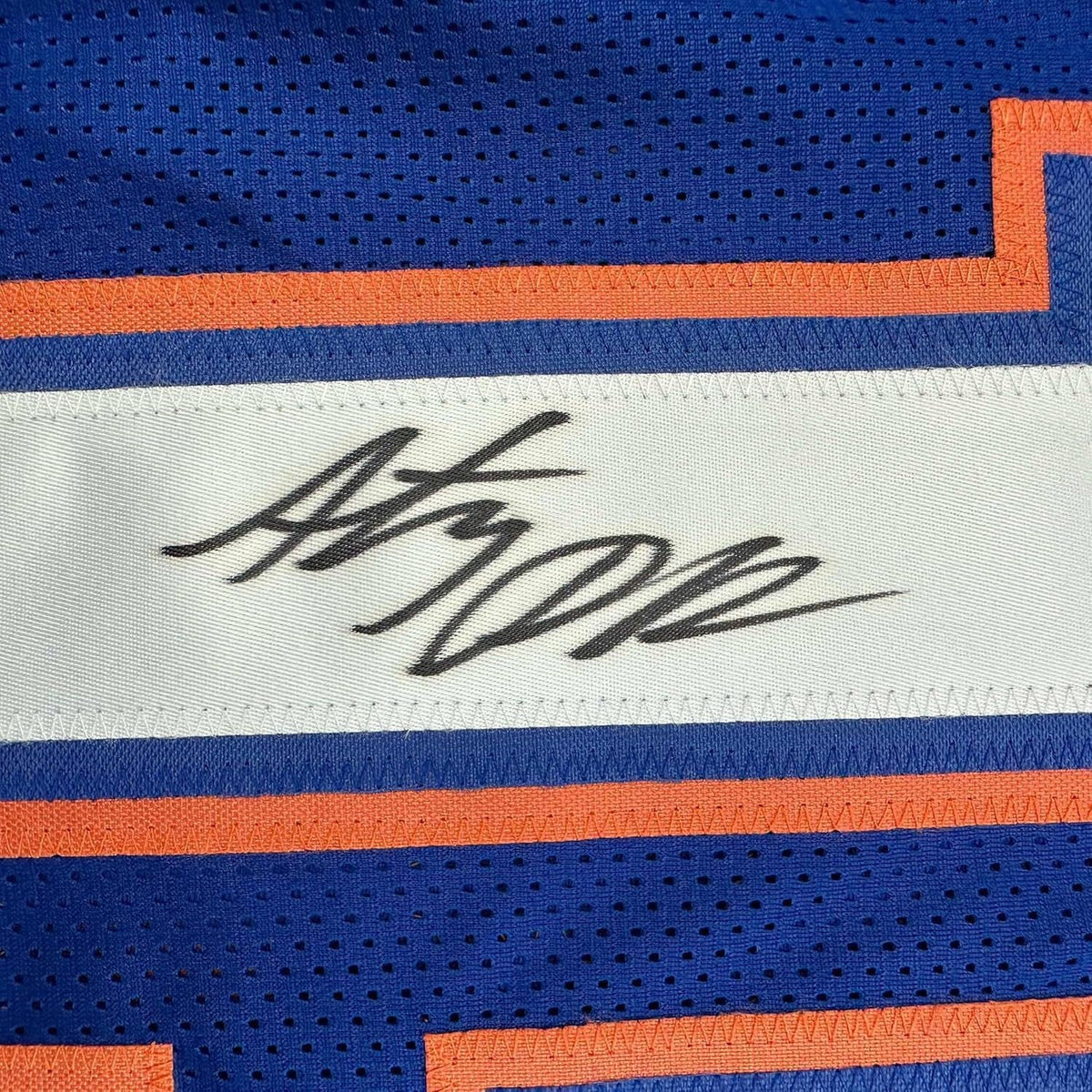 Framed Autographed/Signed Anthony Richardson 35x39 Florida Blue Jersey JSA COA