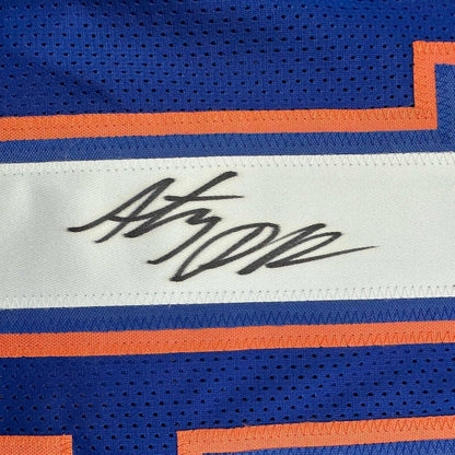 Framed Autographed/Signed Anthony Richardson 35x39 Florida Blue Jersey JSA COA
