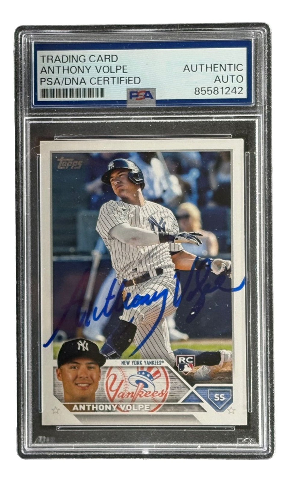 Anthony Volpe Signed 2023 Topps #460 New York Yankees Rookie Card PSA