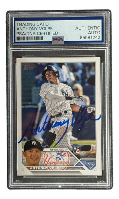 Anthony Volpe Signed 2023 Topps #460 New York Yankees Rookie Card PSA